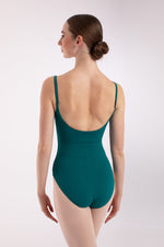 Cargar imagen en el visor de la galería, Maillot de danza Intermezzo Alejandra Alga con espalda abierta y tirantes finos
